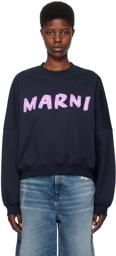 Marni Navy Printed Sweatshirt