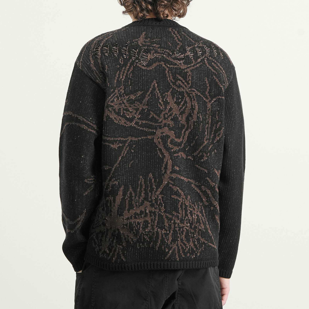 ROA Men's Ryli Cotton Knit Crewneck in Black