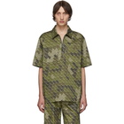 Burberry Khaki Monogram Print Short Sleeve Shirt