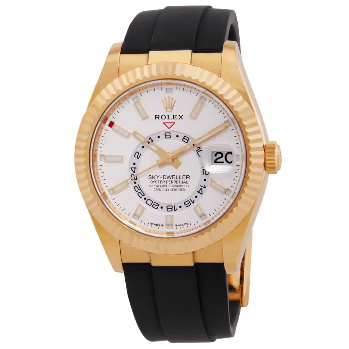 Rolex Sky-Dweller GMT Automatic Chronometer White Dial Mens Watch 336238-0003
