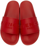 Givenchy Red 'Paris' Flat Sandals