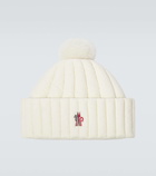 Moncler Grenoble Down-paneled shearling-trimmed beanie