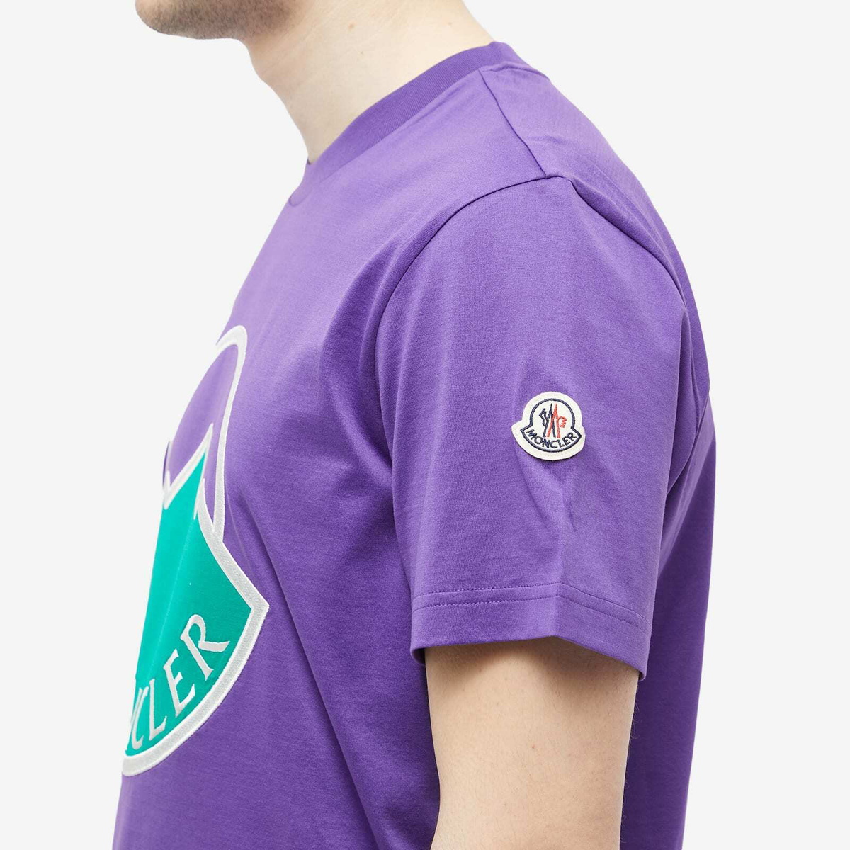 Moncler Men s Logo T Shirt in Purple