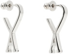 AMI Paris Silver Small Ami de Cœur Earrings