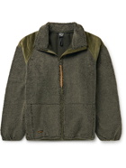 OrSlow - Boa Cotton-Corduroy Trimmed Faux Shearling Jacket - Green