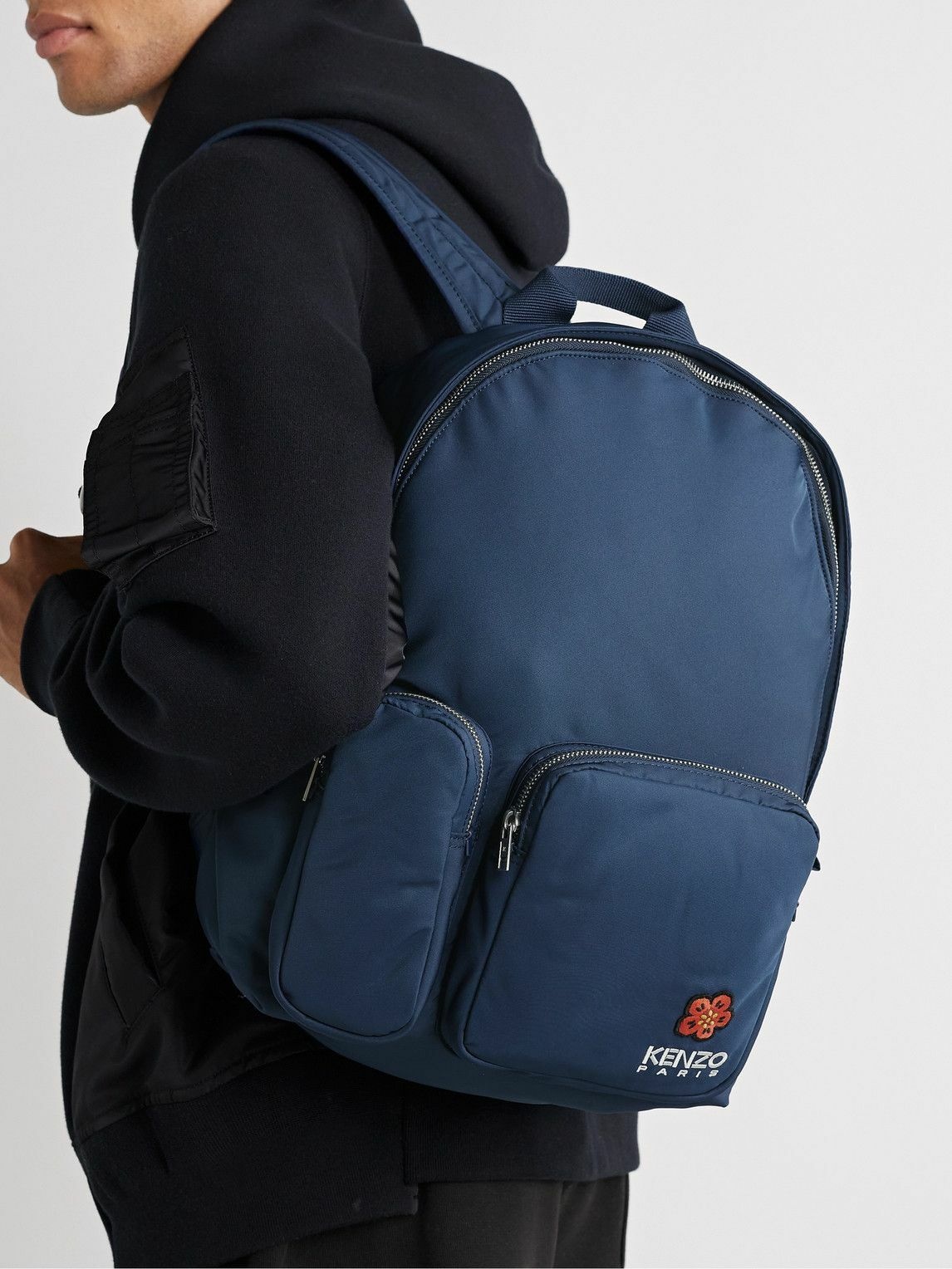 KENZO Crest Appliquéd Logo-Embroidered Canvas Backpack for Men