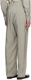LEMAIRE Gray Seamless Belted Trousers