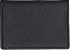 YOHJI YAMAMOTO Black Leather Bifold Card Holder