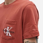 Calvin Klein Men's Monogram Logo Pocket T-Shirt in Terracotta