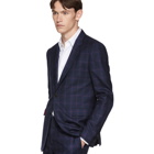 Paul Smith Blue Wool Check Suit