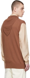 BED J.W. FORD Brown Cotton Vest
