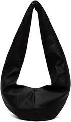 Gabriela Coll Garments Black No.250 Calfskin Crossed Leather Bag