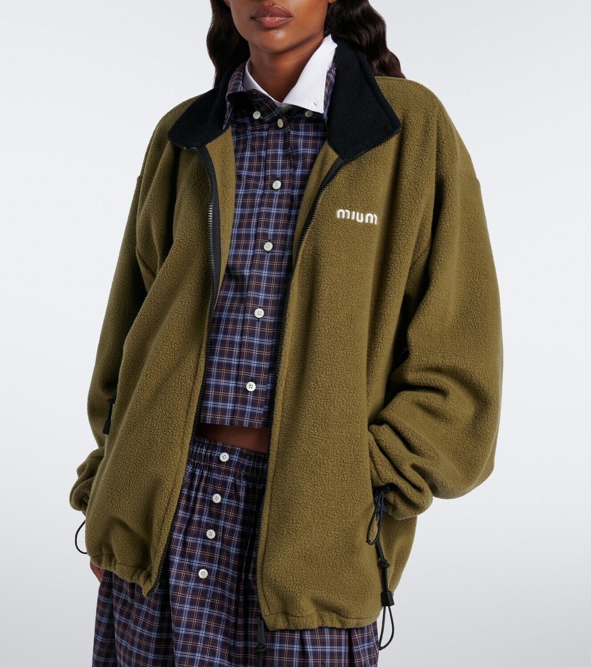 Miu Miu Oversized fleece jacket