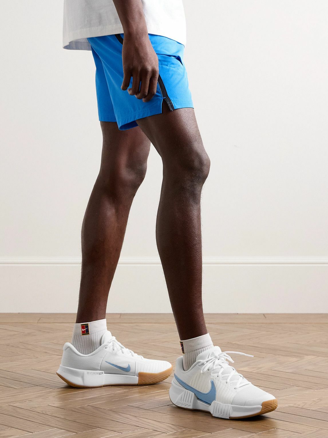 Nike Tennis - GP Challenge Pro Rubber-Trimmed Faux Suede and Mesh Sneakers - White