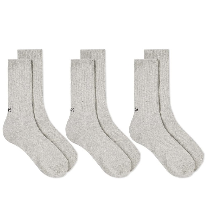 Photo: WTAPS Skivvies Sock - 3 Pack Grey
