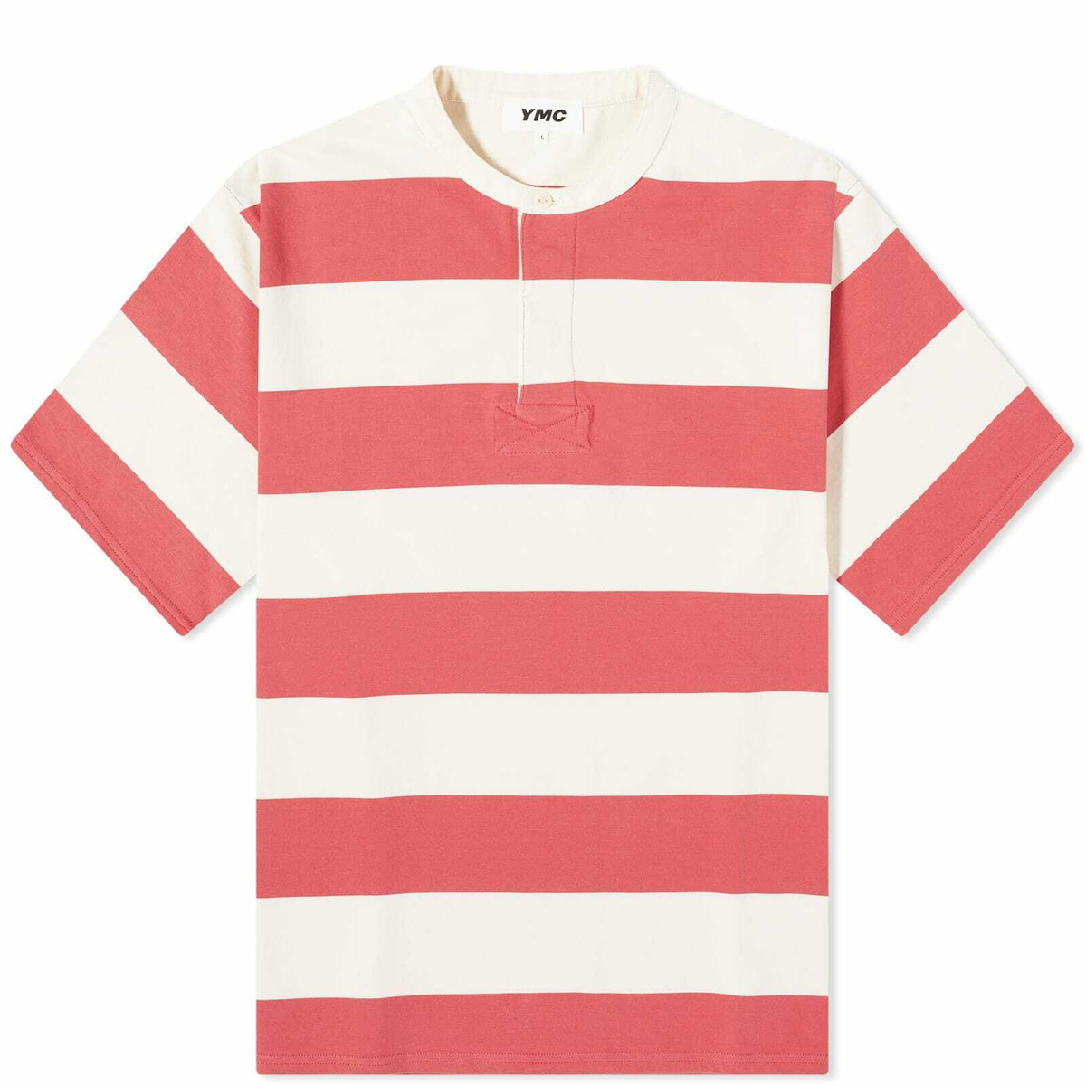 YMC x Umbro Short Sleeve Henley Collar Rugby Shirt YMC