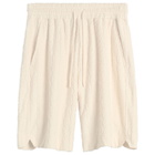 Drôle de Monsieur Men's Monogramme Towelling Shorts in Off White