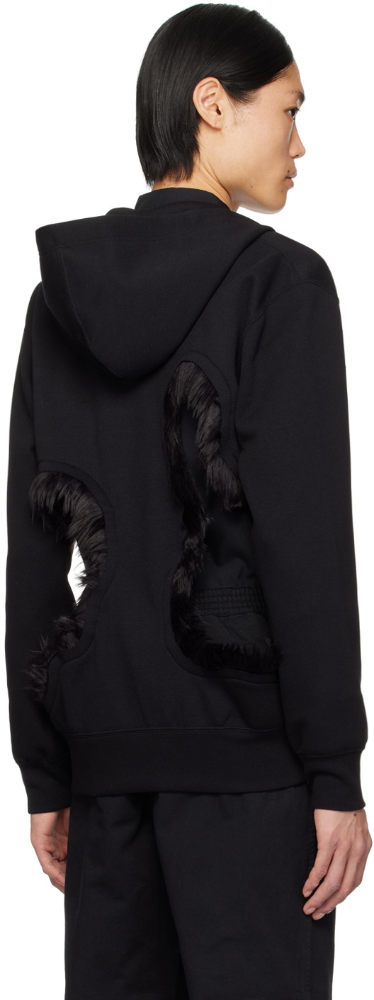Comme des Garçons Homme Plus Black Cutout Hoodie