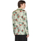 Dries Van Noten Off-White and Multicolor Viscose Boxer Blazer