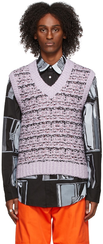 Photo: We11done Purple Tweed Knit Vest