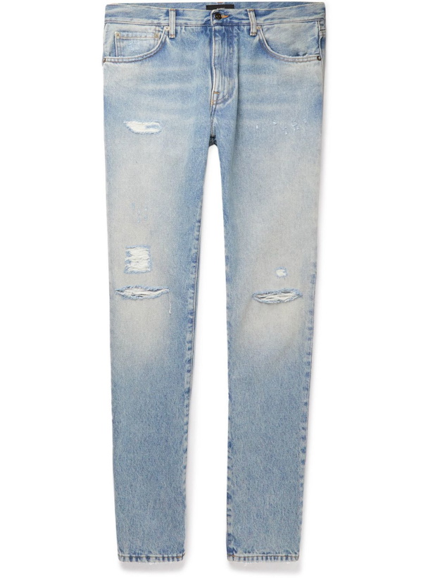 Photo: Alanui - Laguna Verde Slim-Fit Distressed Jeans - Blue