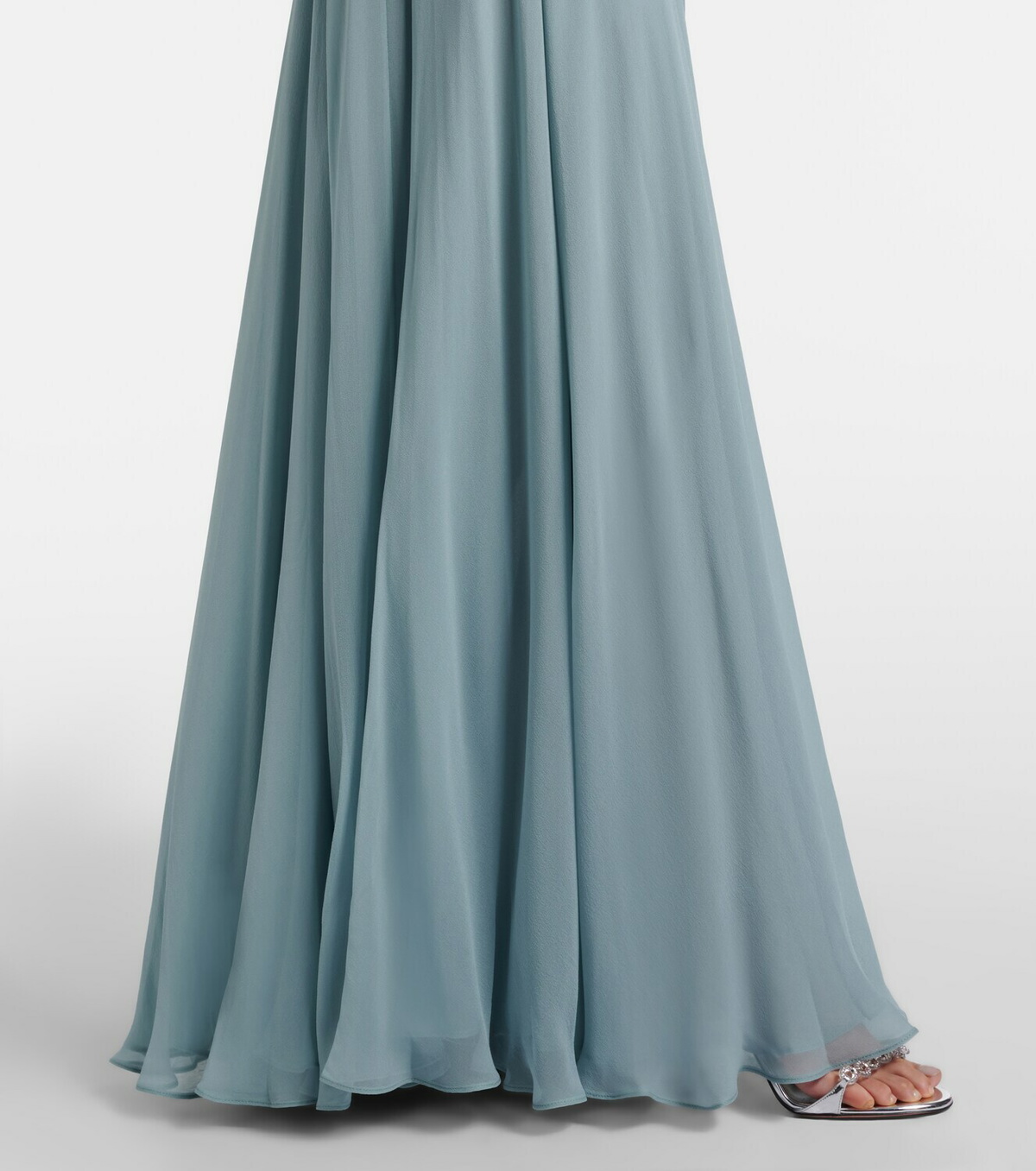 The New Arrivals Ilkyaz Ozel Sahra embellished draped silk gown