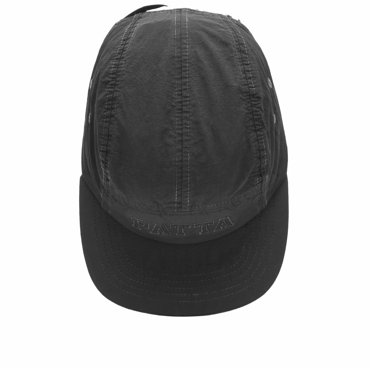Patta Men's Garment Dye Nylon 5-Panel Cap in Black