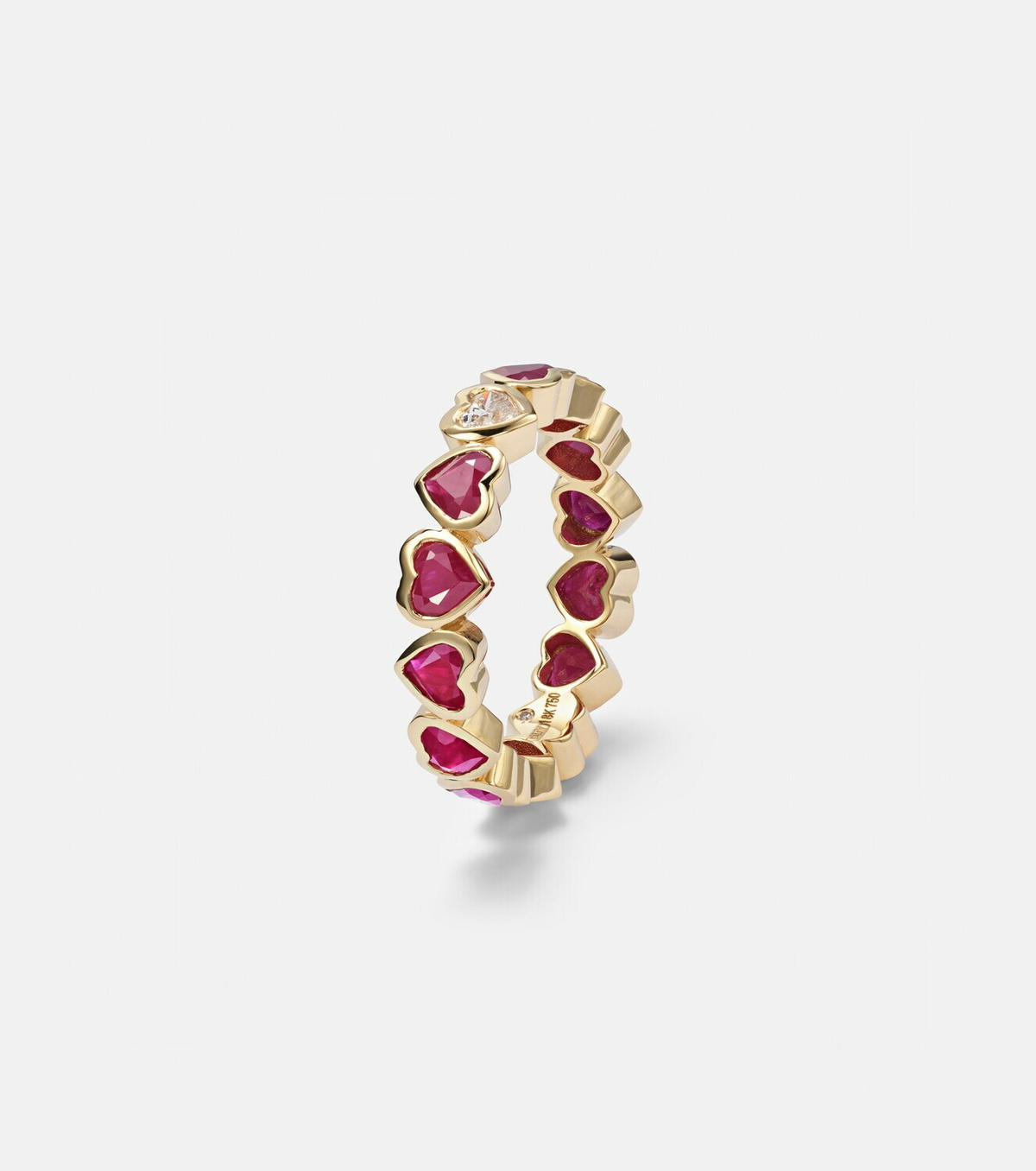Shay Jewelry 18kt yellow gold ring with rubies and diamonds