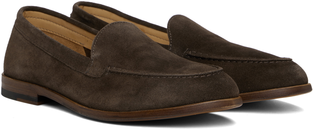 Drake's Brown Suede Henri Summer Loafers