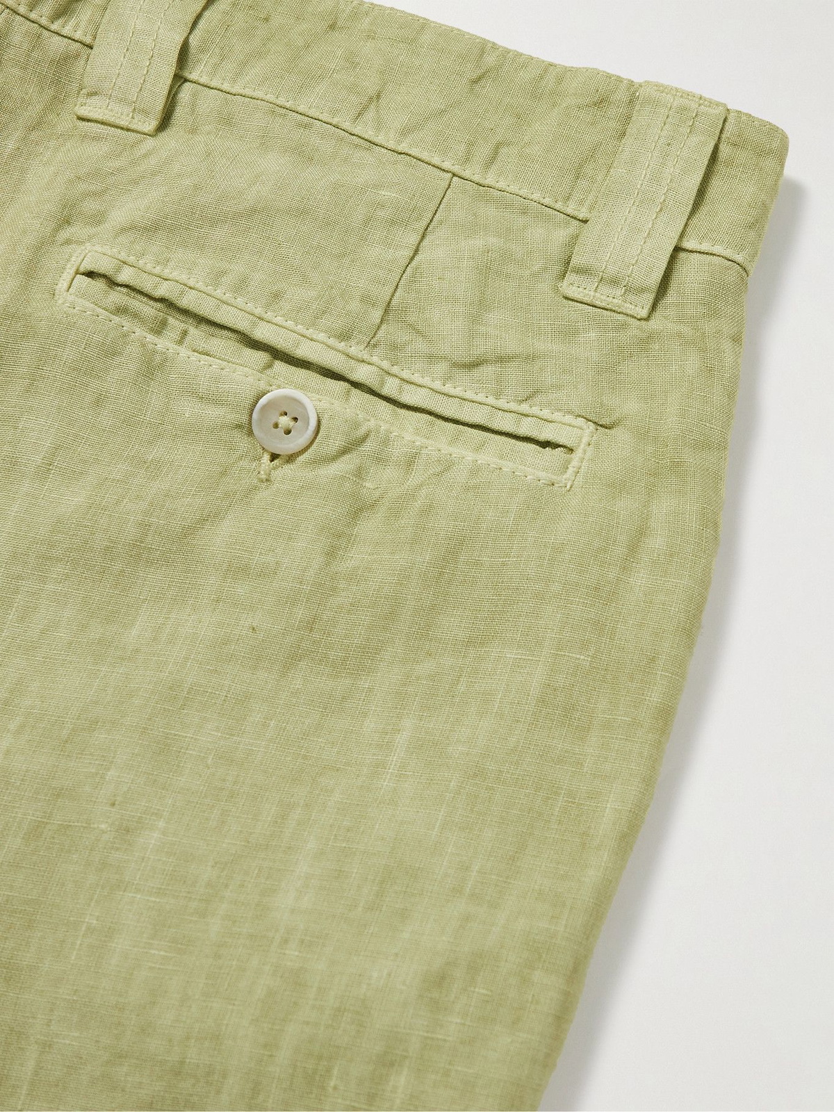 Linen Bermuda Shorts Green