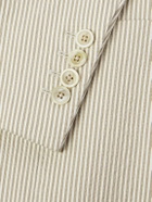 Kingsman - Striped Cotton-Blend Seersucker Blazer - White