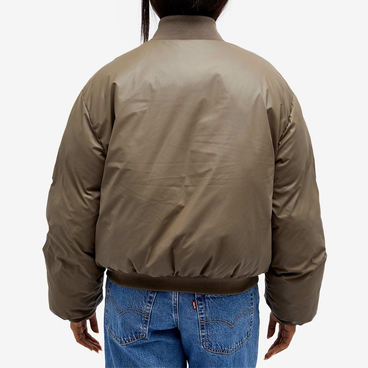 Meotine Women's Sol Bomber Jacket in Grey Brown