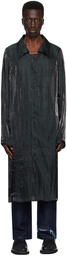 Edward Cuming Black Semi-Sheer Coat