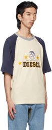 Diesel Off-White & Navy D4D-22 T-Shirt
