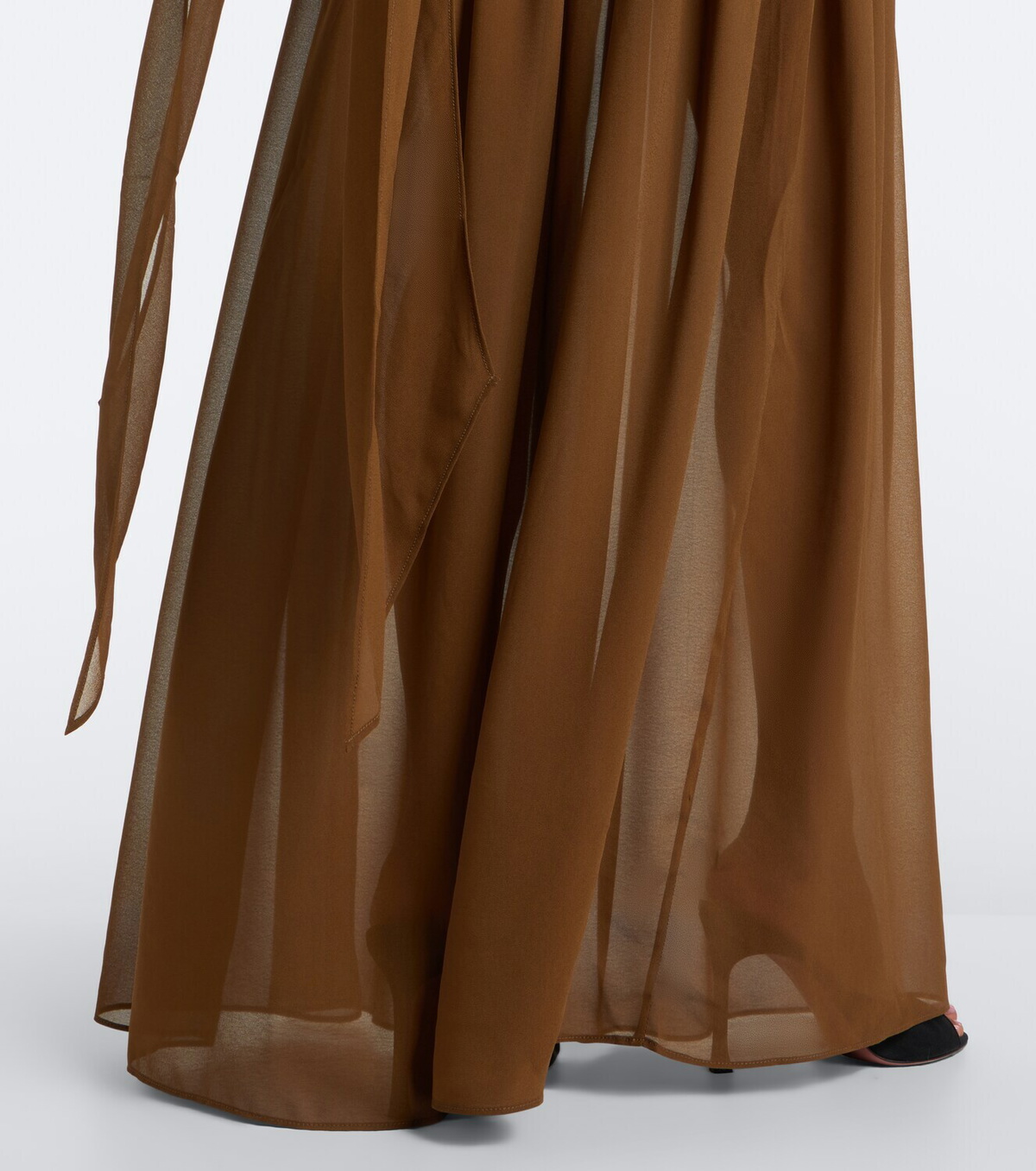 De La Vali Cruz draped chiffon maxi dress