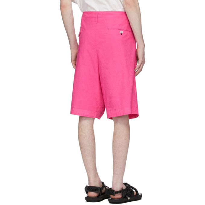 Fumito Ganryu Pink Silk Broadcloth Shorts Fumito Ganryu