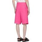 Fumito Ganryu Pink Silk Broadcloth Shorts