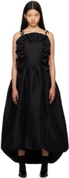 Kika Vargas Black Ramya Midi Dress