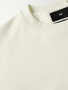 Y-3 - Oversized Logo-Appliquéd Organic Cotton-Jersey Sweatshirt - Neutrals