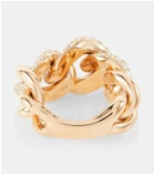 Pomellato Catene 18kt rose gold ring with white diamonds
