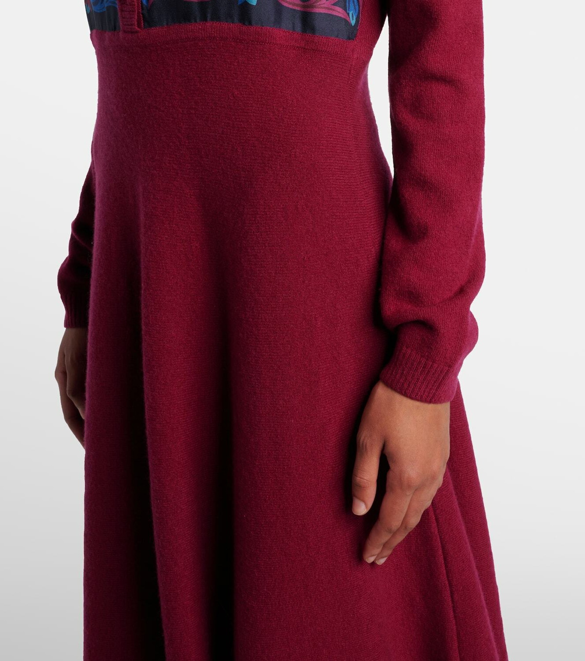 Etro Silk, wool, and cashmere shirt dress