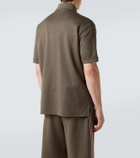 Gucci Logo Web Stripe cotton piqué polo shirt