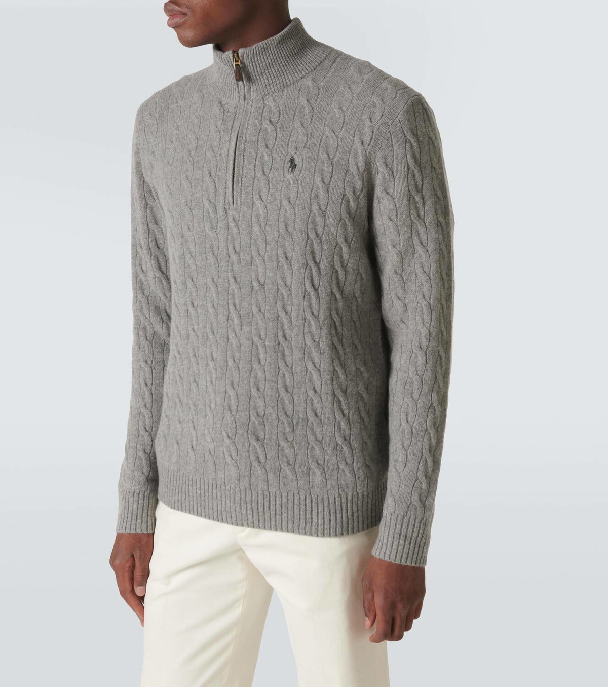 ★★POLO RALPH LAUREN★★ Cable knit wool cashmere zipper sw Genuine Polo Ralph Lauren Cable Knit Wool Cashmere Zipper