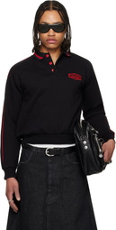 LU'U DAN Black Pit Stop Polo
