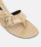 Christen Helix 35 patent leather thong sandals