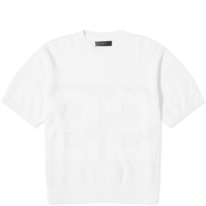 Photo: AMIRI Men's 22 Knitted T-Shirt in White