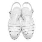 Maison Margiela White Linin Strappy Sandals