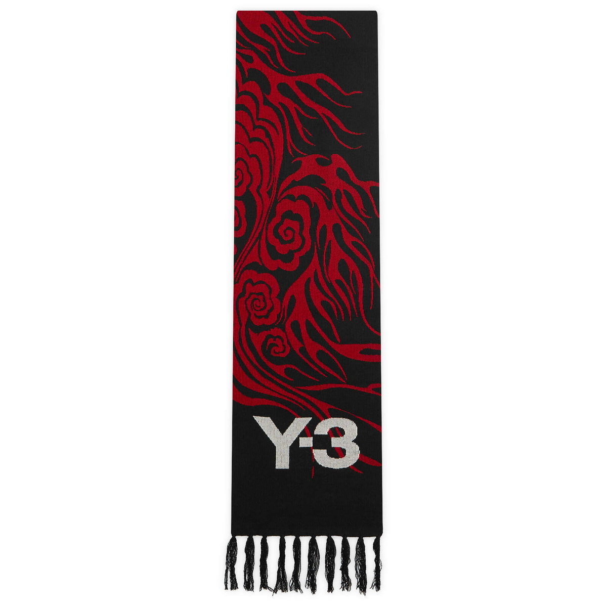 サッカー日本代表コラボブランド【Y-3】マフラー☆刺繍入 中厚 Y-3 Men's JFA Scarf in Black Y-3