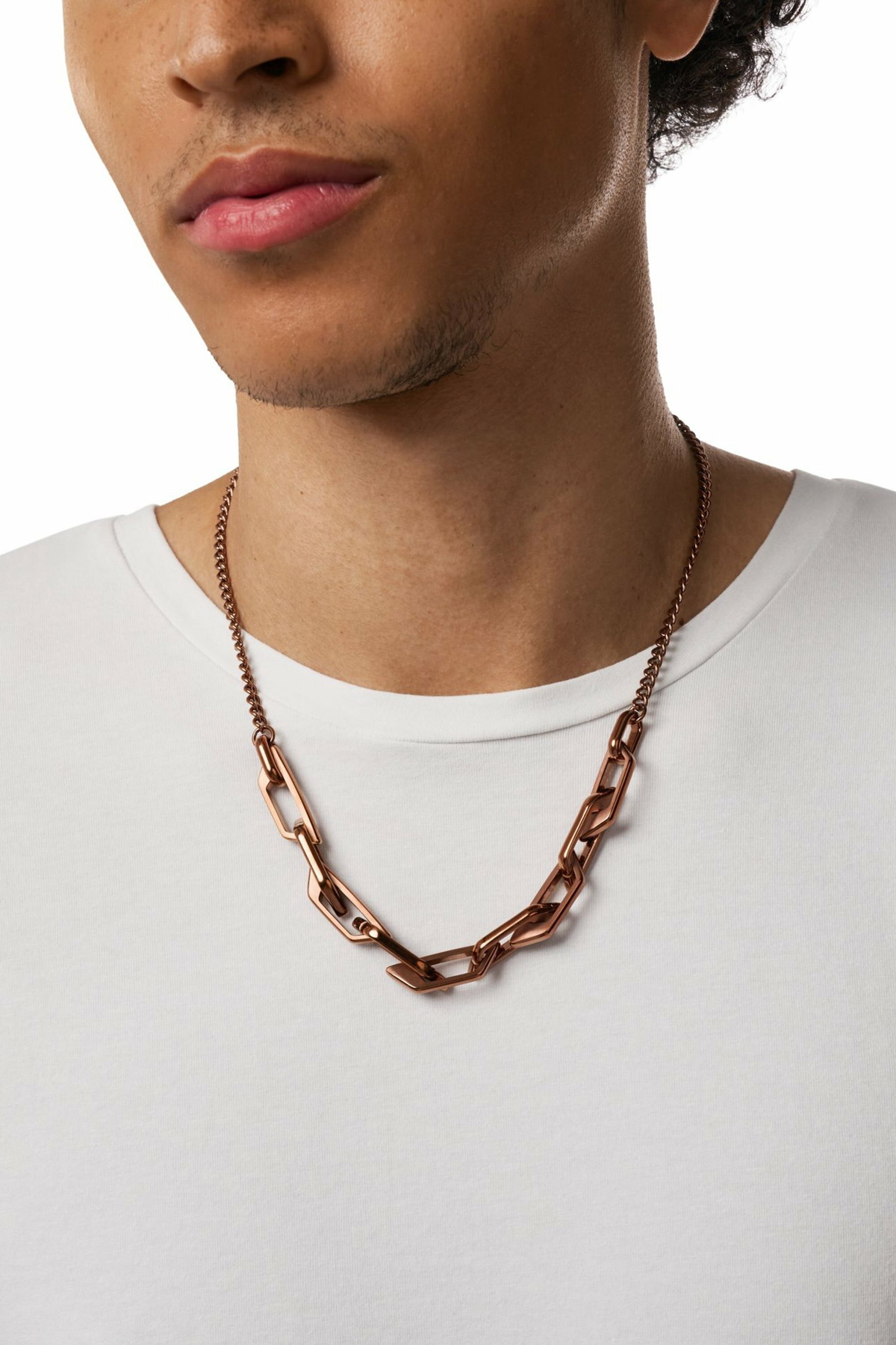 Diesel Stainless steel chain necklace - Necklaces - Unisex - Brown