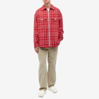 Jacquemus Men's Mountain Jacket in Dark Red Check